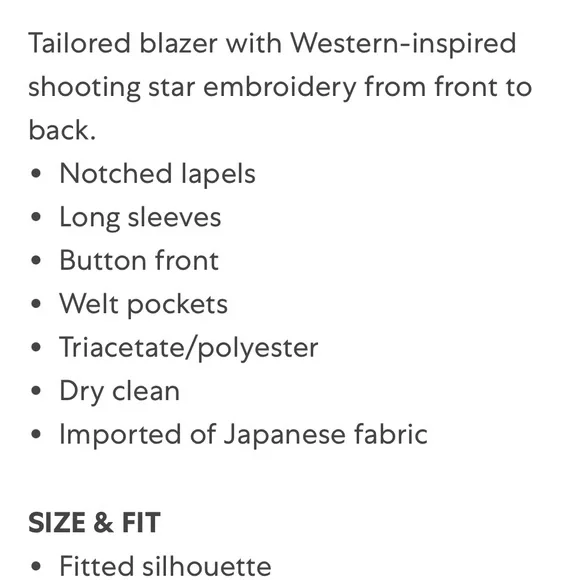 Cinq à Sept White Rumi Shooting Star Blazer size 4 - Picture 12 of 12